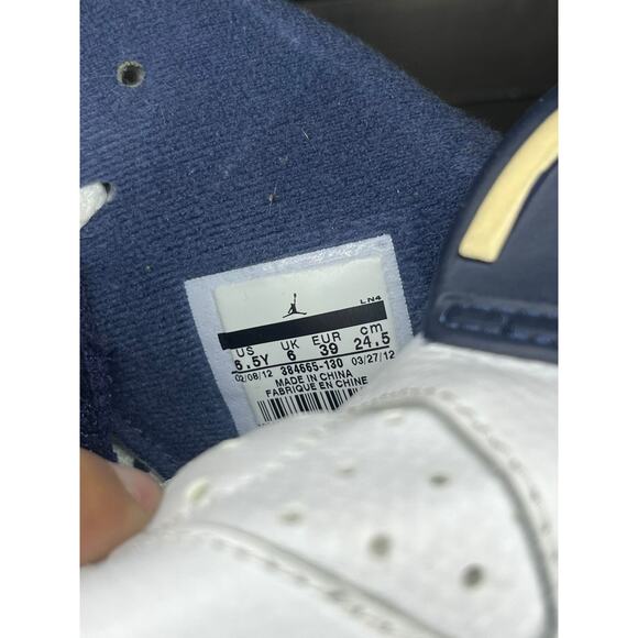 Air Jordan 6 Retro Olympic White/Midnight -Navy Varsity RedSize 6.5 With OG BOX - Picture 5 of 5